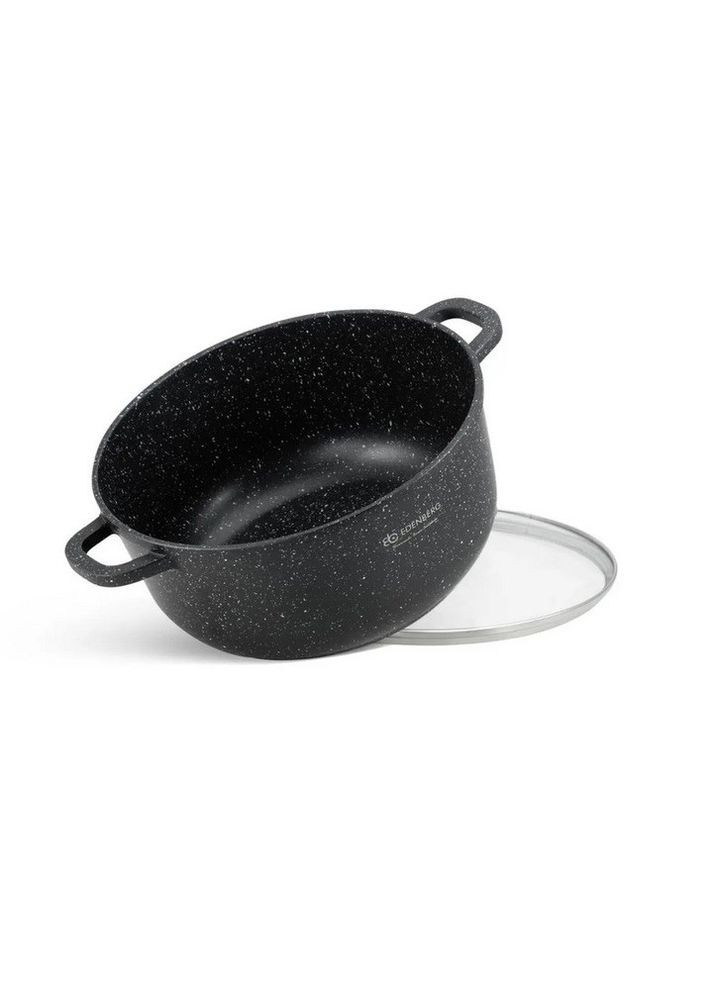 Набір каструль EB-3984 з високоякісного алюмінію з гранітним покриттям 10 предметів Чорний Edenberg (332051099)