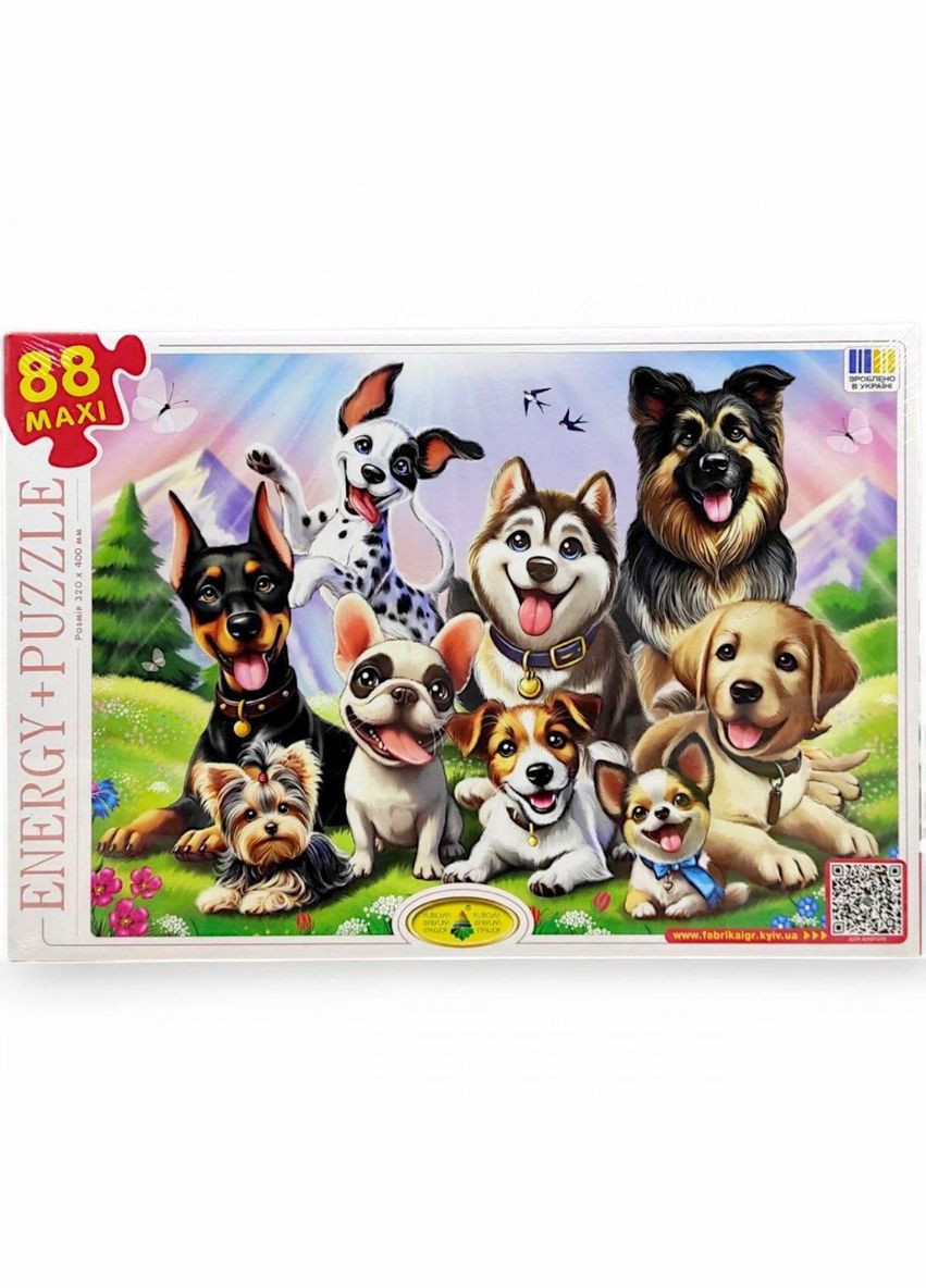 Пазли (Максі) "Собачки", 88 елементів (88311) Київська фабрика іграшок (370271731)