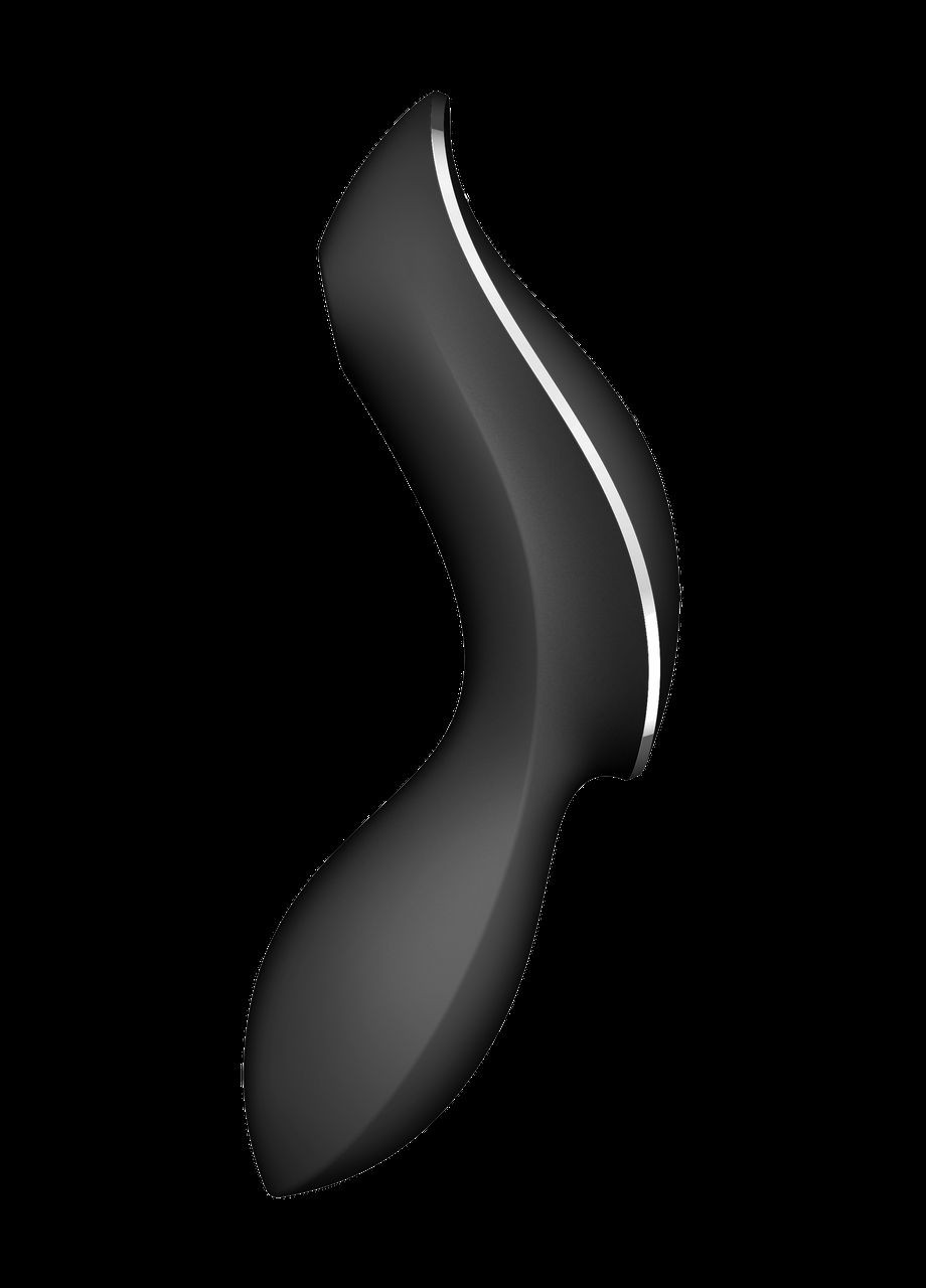 Двойной вибратор с вакуумной стимуляцией CURVY TRINITY 2 черный Satisfyer (303878950)