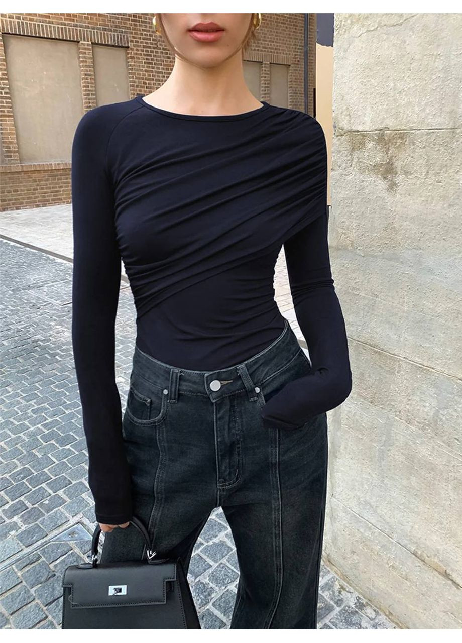 Женский темно-синий боди No Brand (359917801)