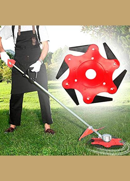 Ніж сегментний 6 лез для газонокосарки мотокоси триммера, 100756 No Brand (371897058)