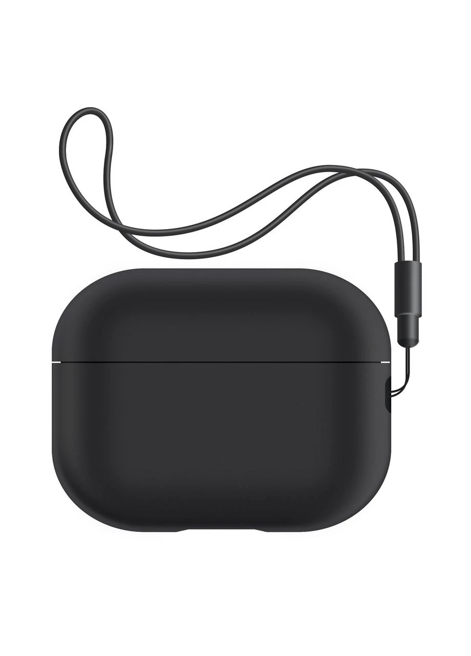 Чехол Silicone Case with straps для Apple AirPods Pro 2 Black (ARM68608) KLB ArmorStandart (389861793)