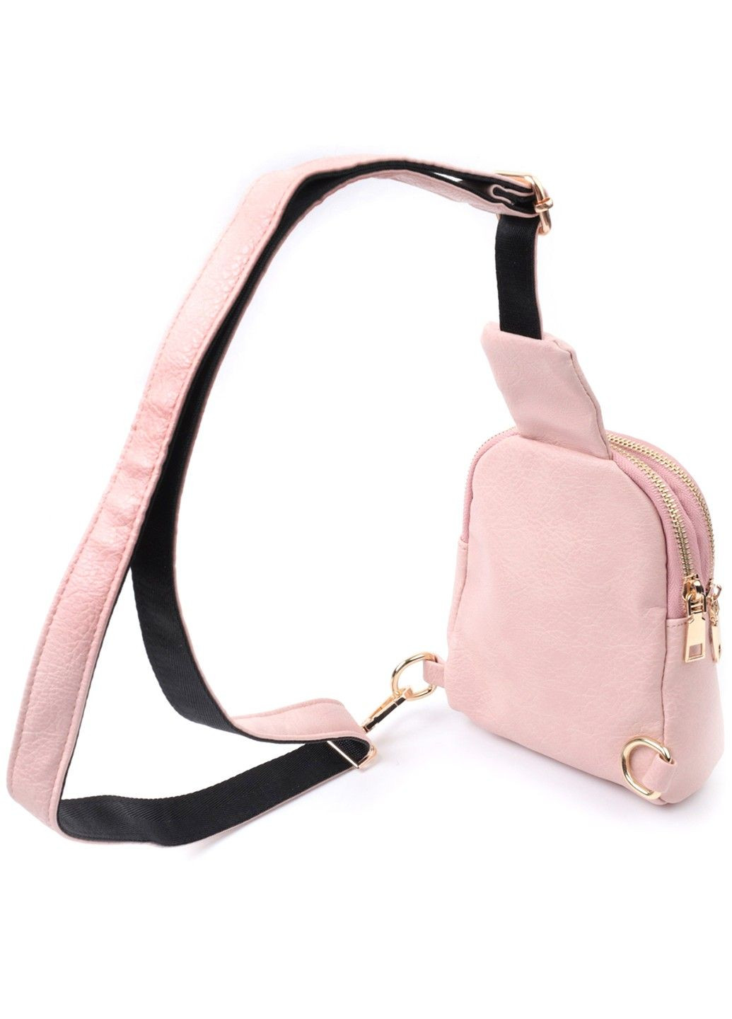 Маленькая женская сумка через плечо из экокожи 22782 Розовый Vintage (303877228)