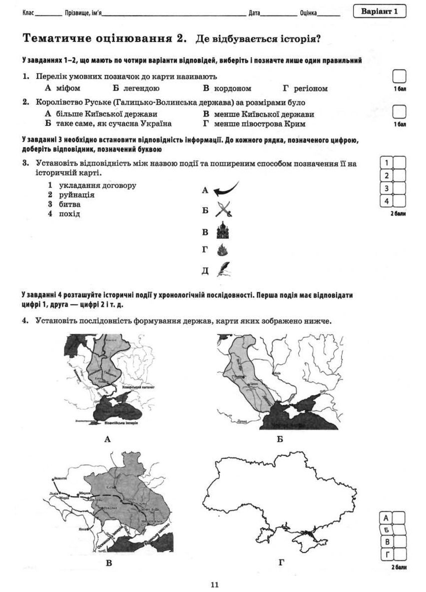 Книга История Украины. Введение в историю. 5 класс. Тетрадь для текущей и тематической оценки, С.Конищева. ПЭТ, контроль знаний БЕТ (362711856)