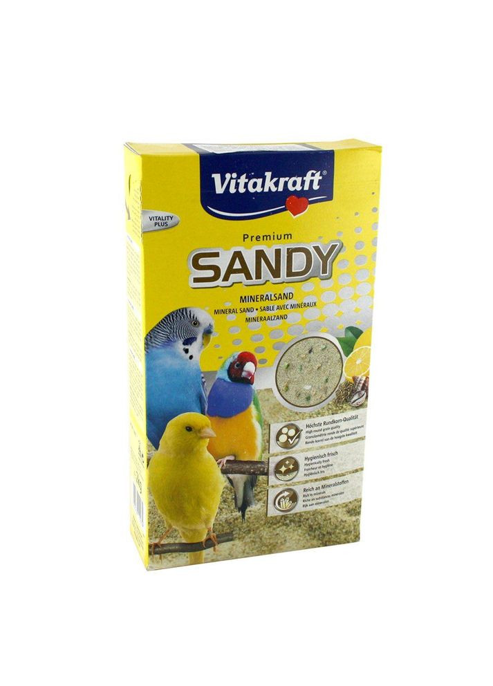 Песок для птиц Sandy с минералами Минеральный впитывающий 2 кг (11003) Vitakraft (279566107)