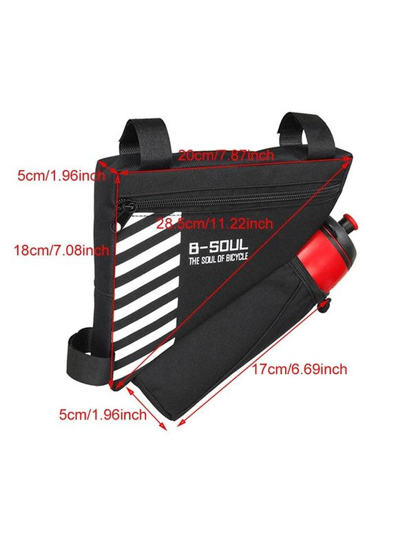 Сумка в раму BAO-009BLK, карман для фляги (BAO-009BLK) B-Soul (369783437)