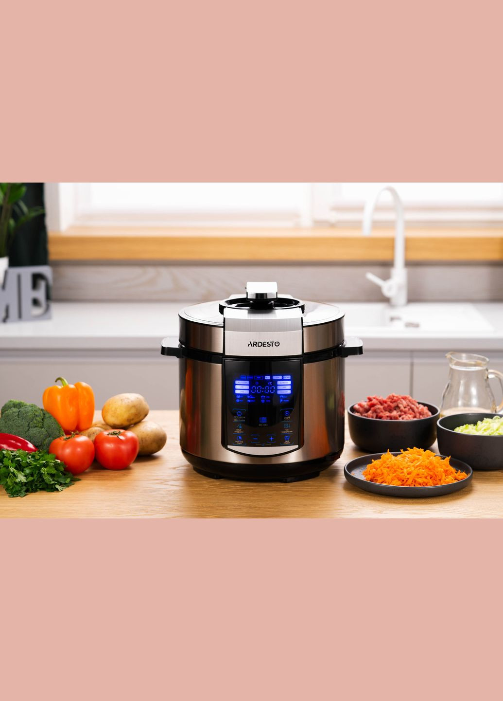 Мультиварка скороварка MPC-P225, 900Вт, чаша-5л, электр. управление, книга рецептов, нерж. сталь+пластик, серебристая Ardesto (314929540)