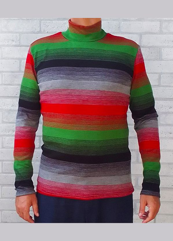 Зимовий чоловічий гольф в смужку теплий акрил. No Brand (336549216)