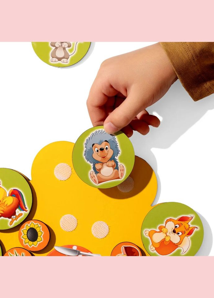 Деревянный детский сортер "Кто что ест" (ПСД276) PSD276 на липучках Ubumblebees (343964880)