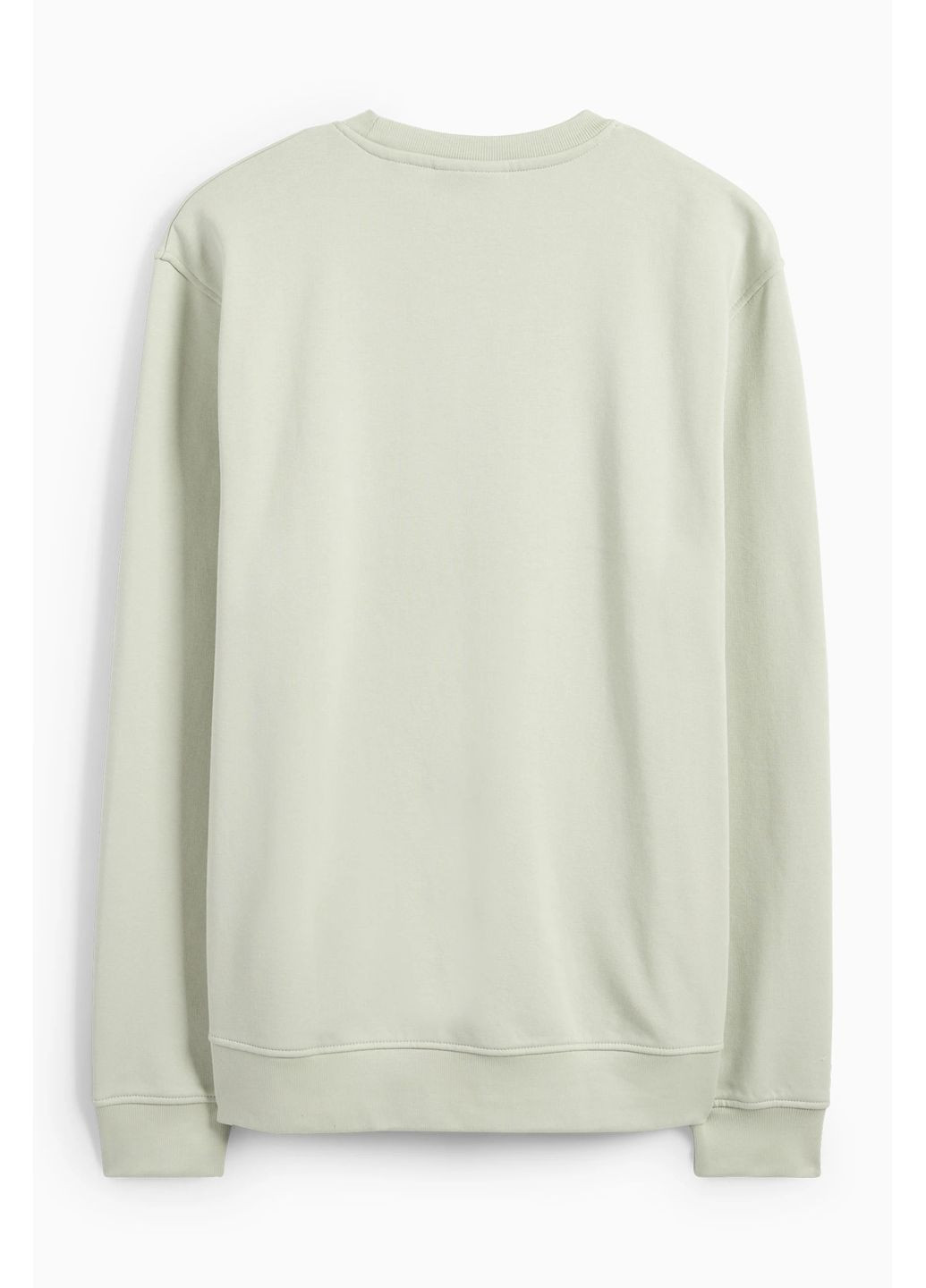 Зеленый свитшот из хлопка C&A однотонный (365716324)