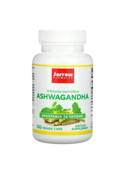 Витаминно-минеральный комплекс Ашваганда, Ashwagandha, 120 вегетарианских капсул (JRW-22014) Jarrow Formulas Ашваганда, Ashwagandha, 120 вегетарианских капсул (401041698)