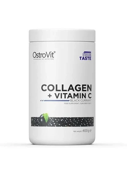 Колаген і вітамін С Чорна смородина (Collagen + Vitamin C) 400 г Ostrovit (392475671)