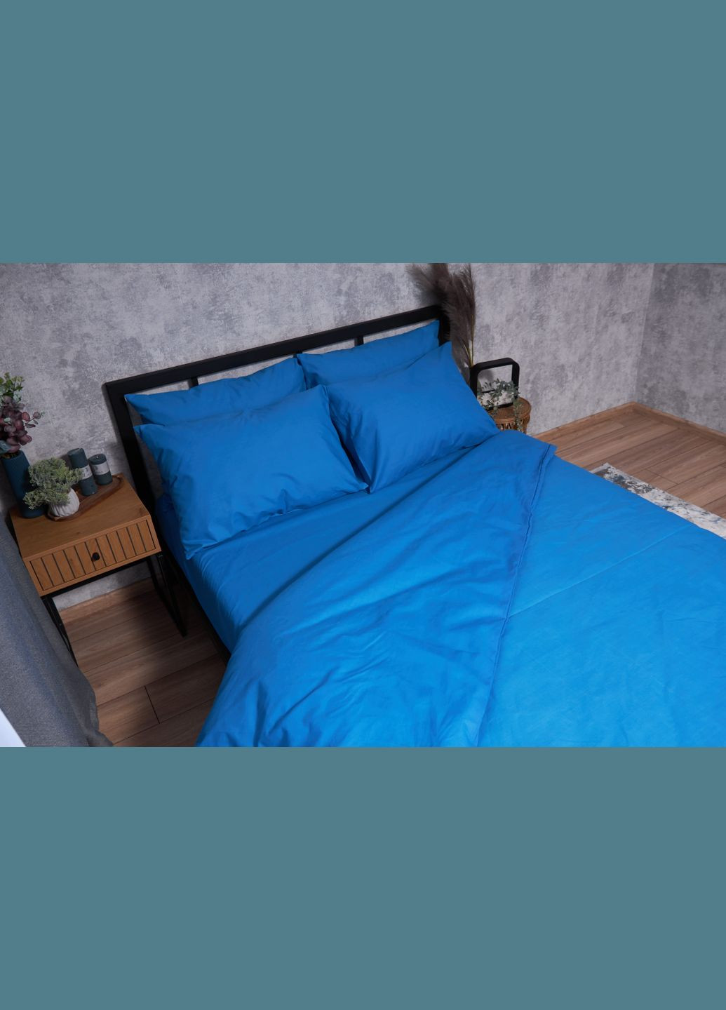 Комплект постельного белья Бязь Gold Люкс «» полуторный евро 160х220 наволочки 2х70х70 (MS-820001690) Moon&Star Sapphire (285716873)