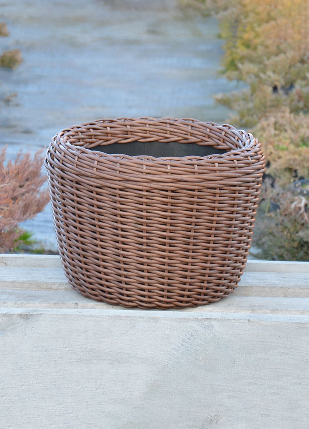 Кашпо 20 литров (горшок для цветов и растений),Вазон из искусственного ротанга ручной работы. Handmade (329193704)