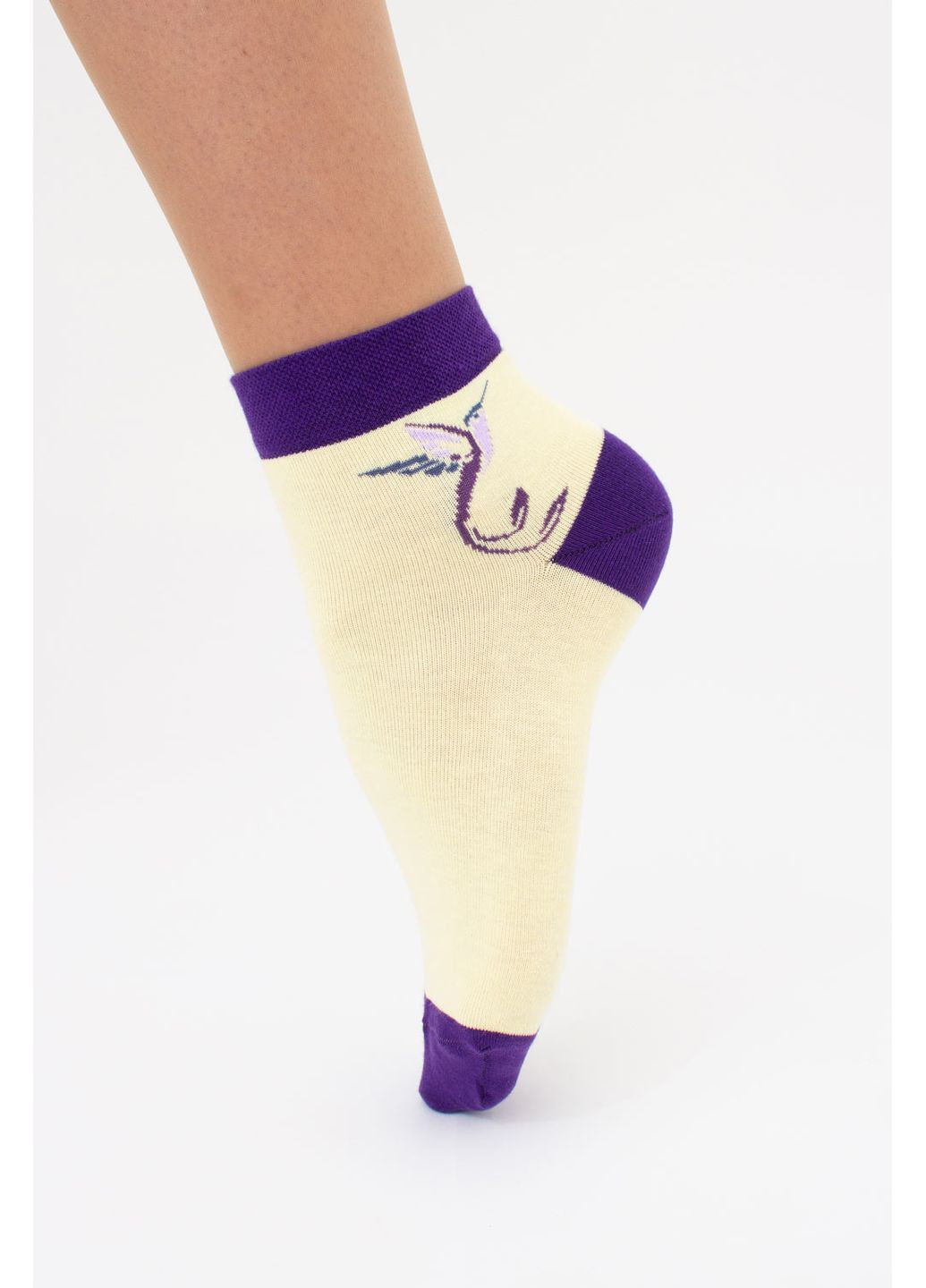 Жовті набір жіночих шкарпеток 2 пари Giulia абстрактні (351853897)