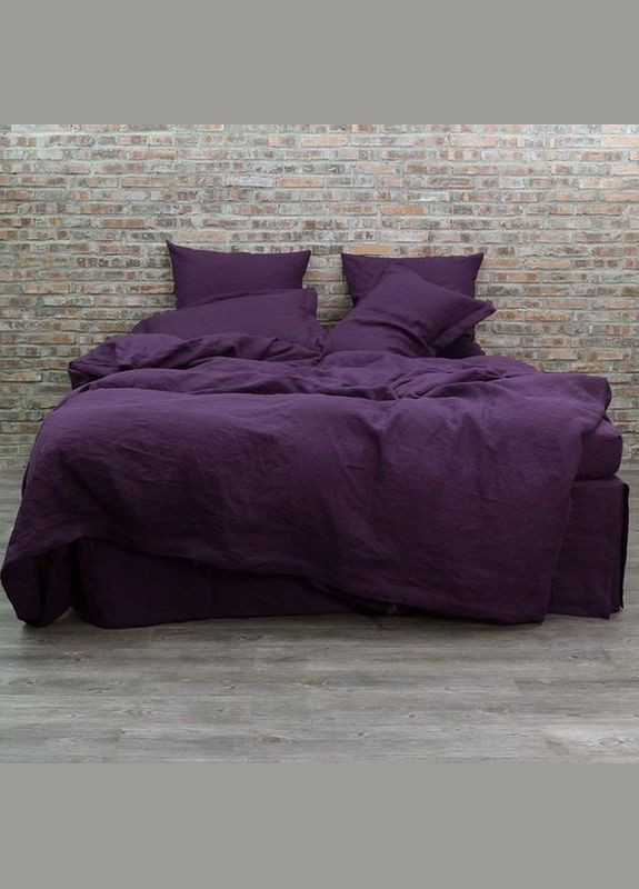 Постельное белье Фиолетовый щербет Ранфорс Семейное на резинке MERISET (278255181)