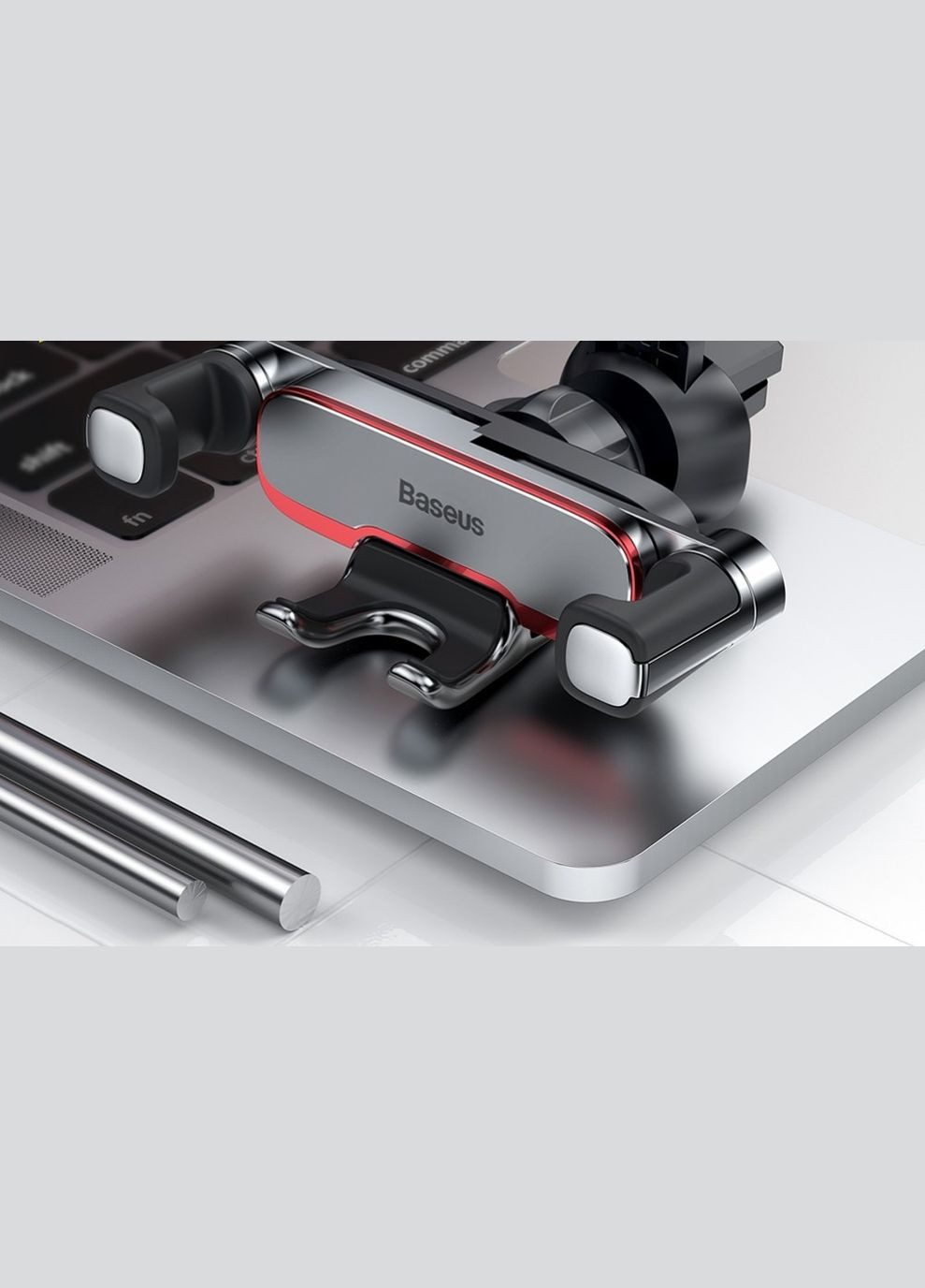 Тримач для телефону в автомобіль кріплення з бічною гравітацією Lateral Gravity Горизонтальна плоска конструкція: горизонта Baseus (330127345)