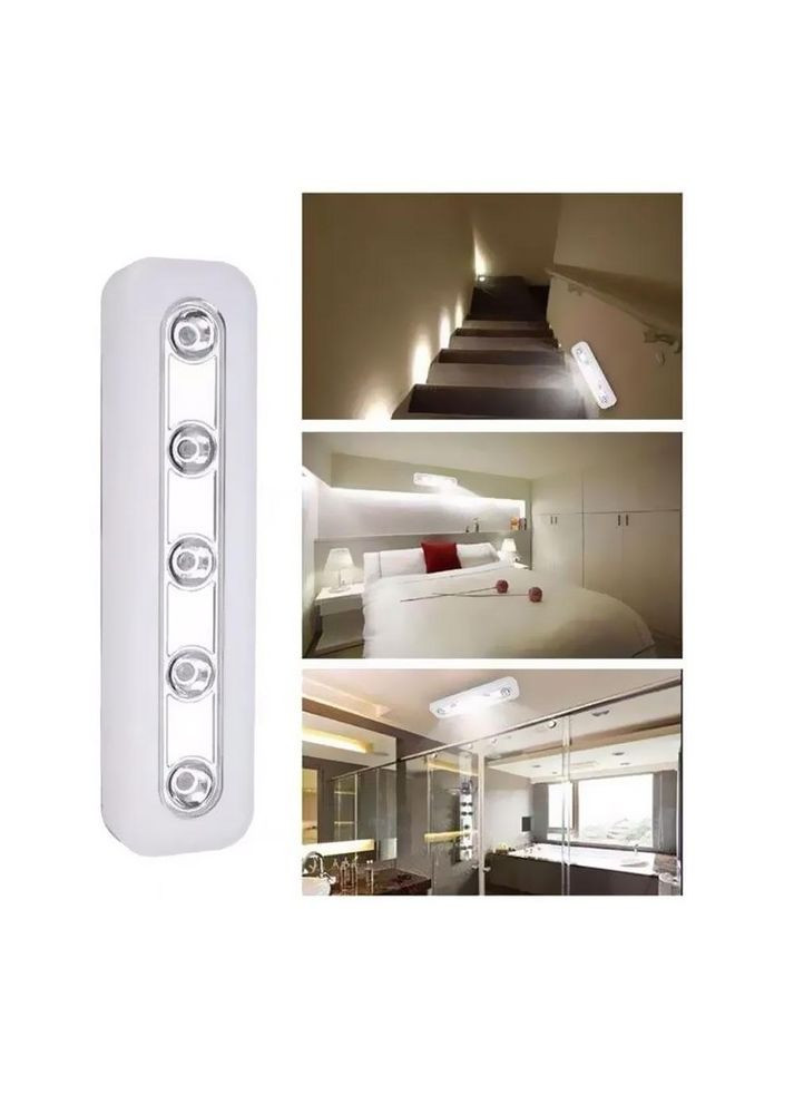 Світлодіодний настінний ліхтарик на батарейках білий (OK0036_1) No Brand (315885377)