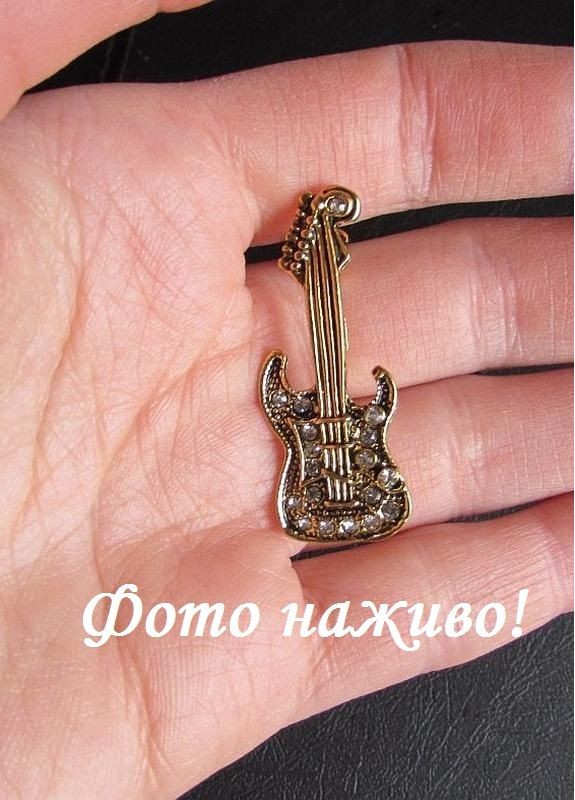 Стильна брошка гітара, 2981 No Brand (361205792)
