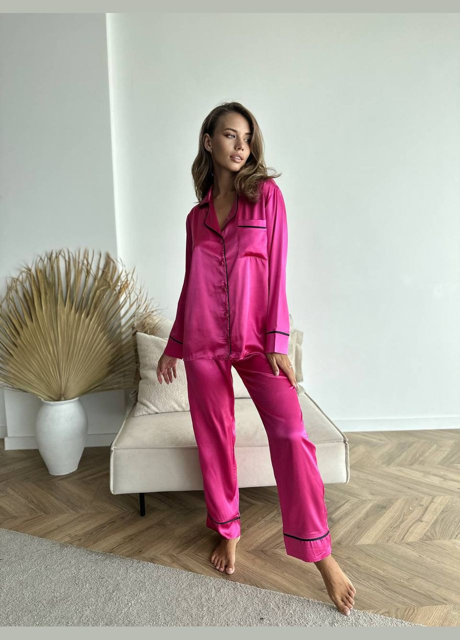 Розовая всесезон стильный домашний костюм-пижамка Vakko