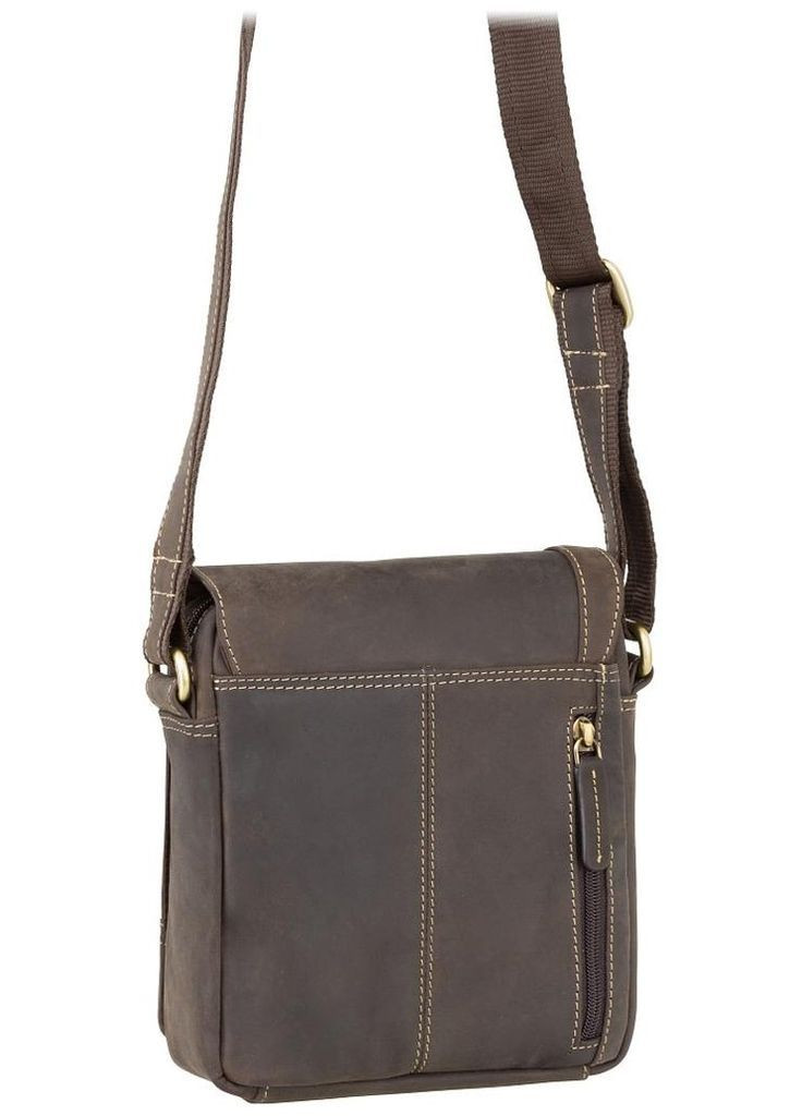 Сумка планшет мужская через плечо кожаная для телефона и для документов маленькая Коричневый 40735 Visconti (362558875)