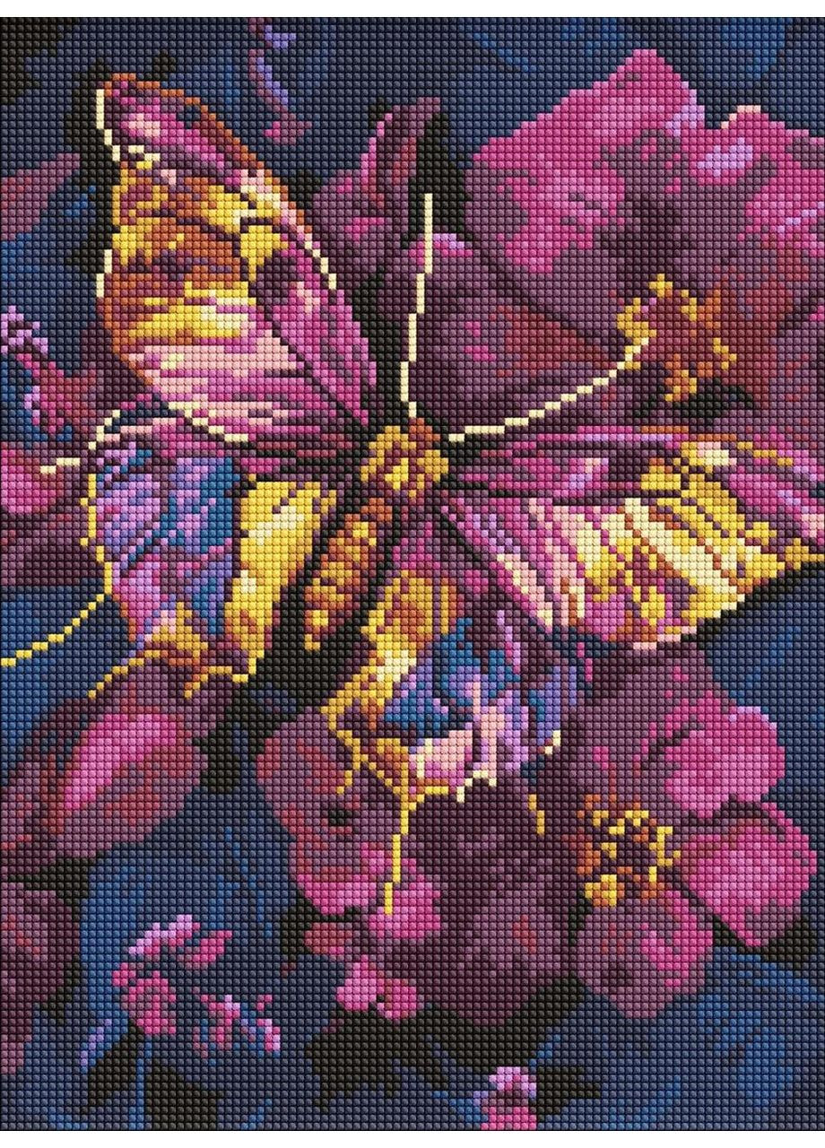 Набір з алмазною мозаїкою "Золота метелик" 30x40см, стрази та підрамник (AMO8161) Ідейка (360740002)