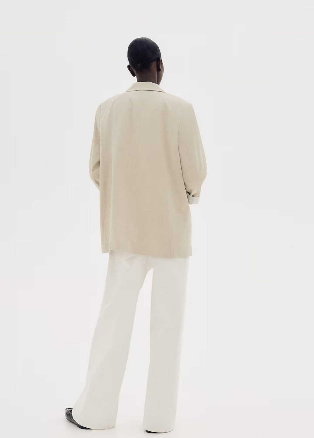 Светло-бежевый женский жакет H&M однотонный - демисезонный