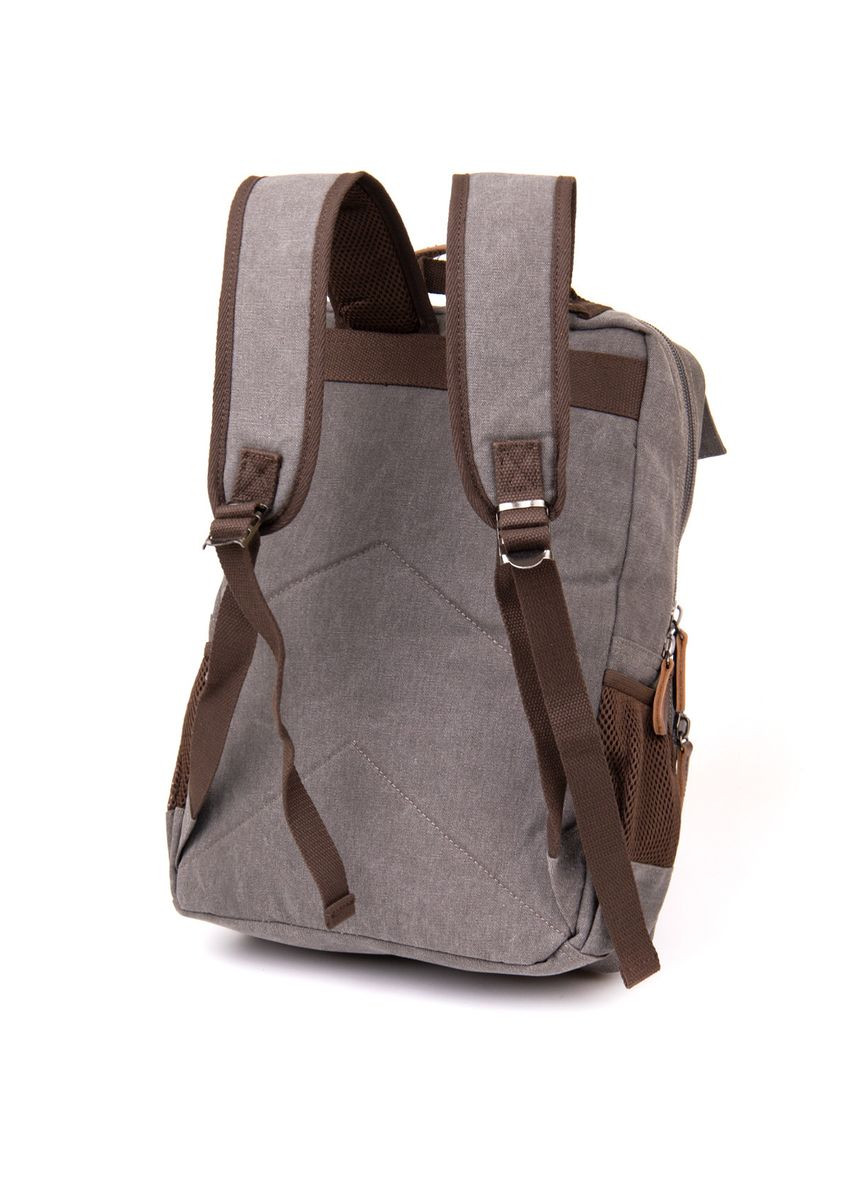 Рюкзак для ноутбука дорожній текстильний унісекс сірий 30х42х15 см 20618 Vintage (362417956)