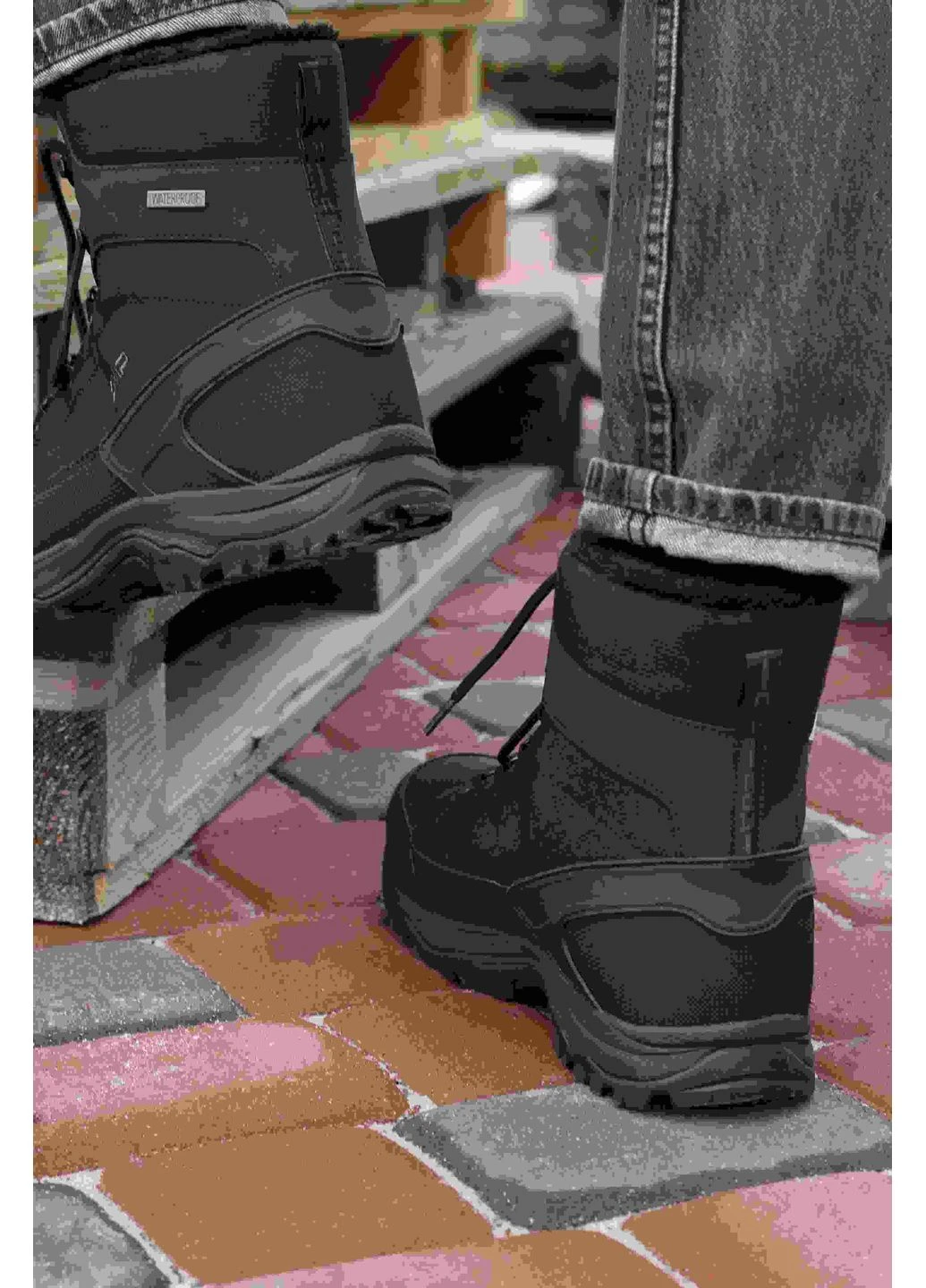 Черный демисезонный ботинки railo snow boot wp black 39q4877-u901 CMP