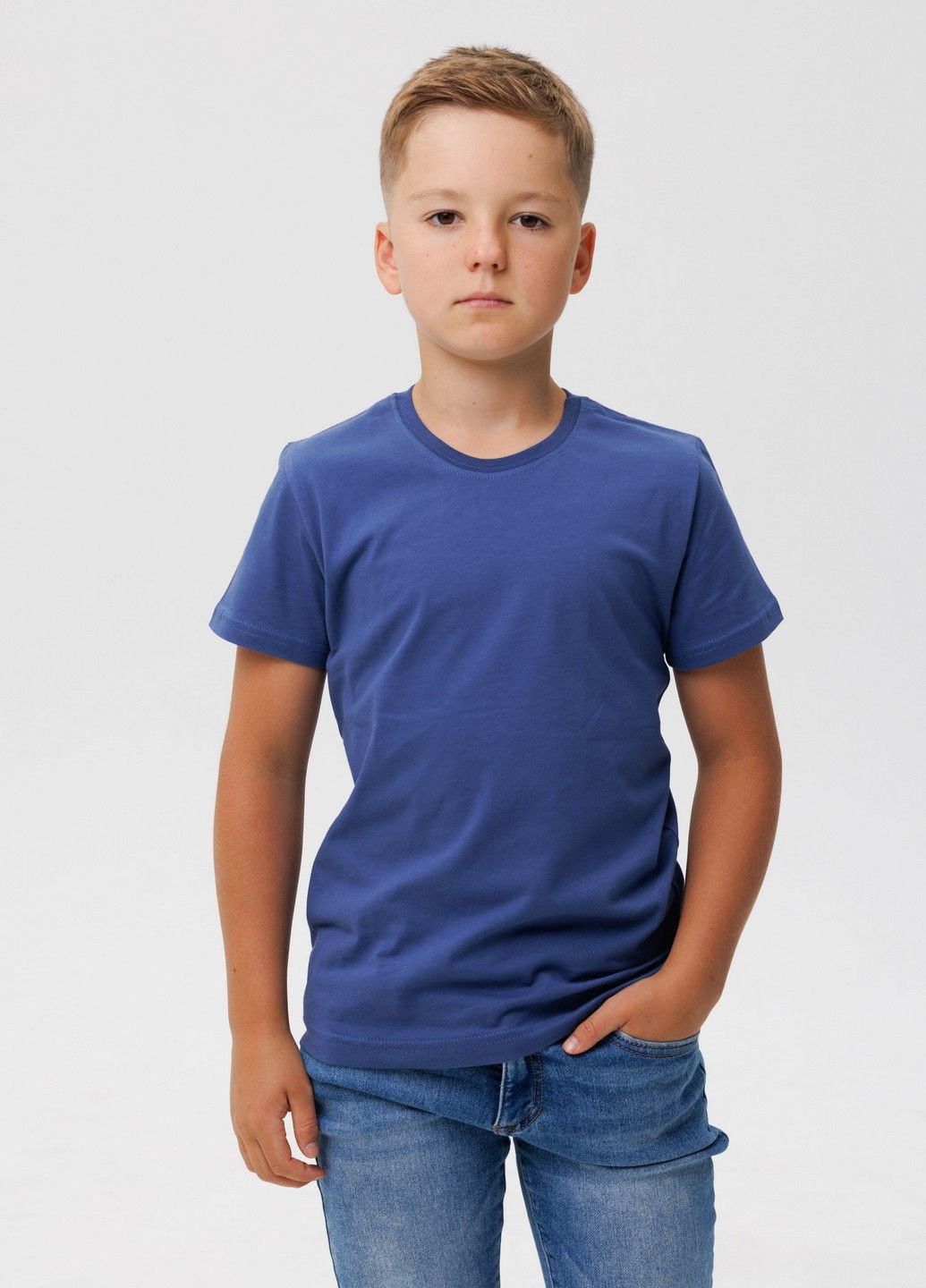 Синя демісезонна футболка дитяча Наталюкс 12-3311