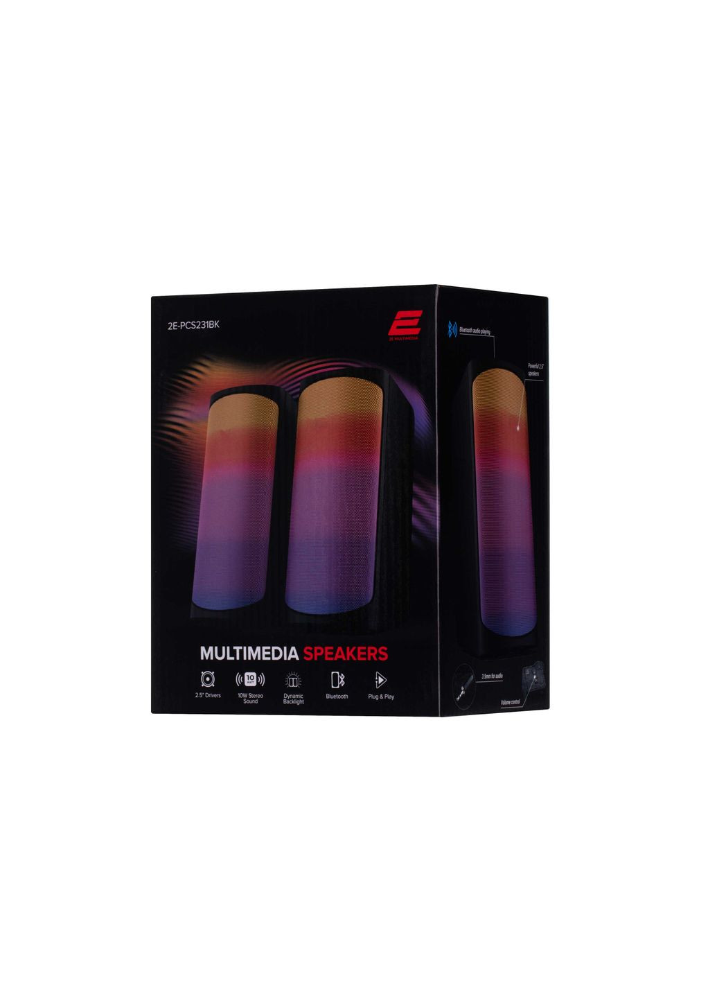 Акустична система PCS231 RGB Matrix, 2.0, USB, Black 2E (315350187)