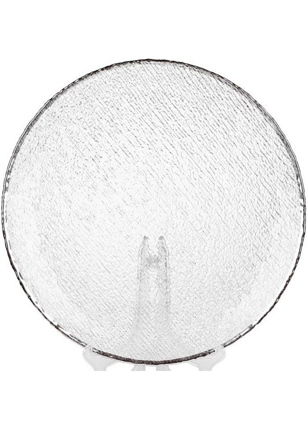 Набор 4 тарелки margaret, стеклянные c серебряным кантом Bona (282591970)