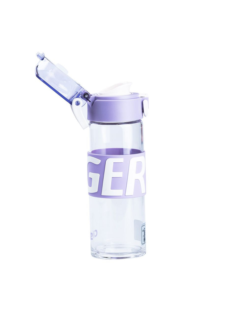 Бутылка для воды 460 мл стеклянная с пластиковой крышкой HP17299V Happy Life (370974873)