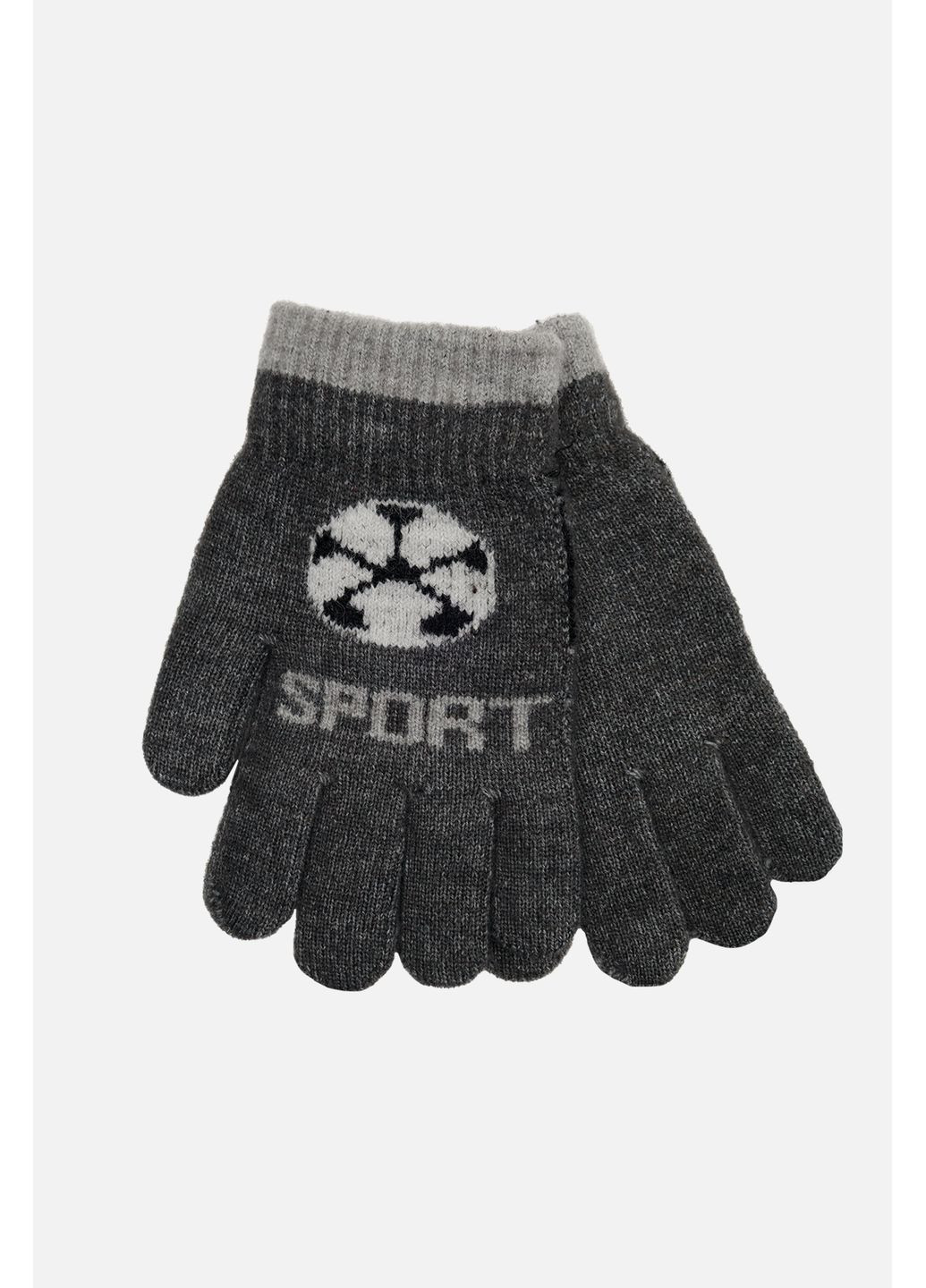 Перчатки для мальчика цвет темно-серый CB-00259466 АТЮША (319321649)