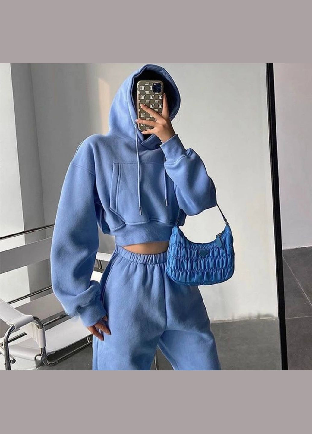 Костюм (вкорочене худі+джогери) Fashion (322118777)