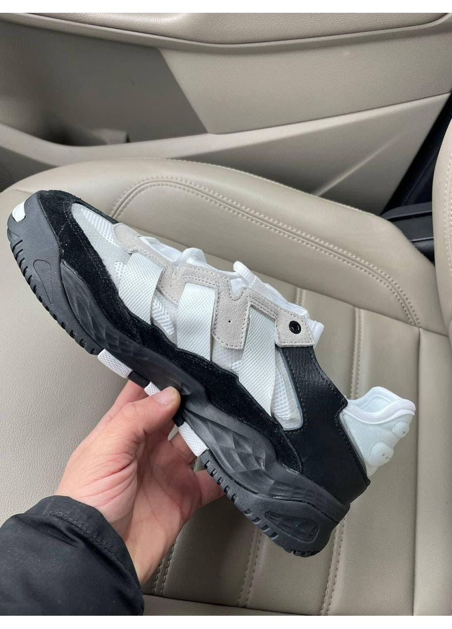 Чорні Осінні кросівки чоловічі adidas niteball white black 1 адідас найтбол No Brand