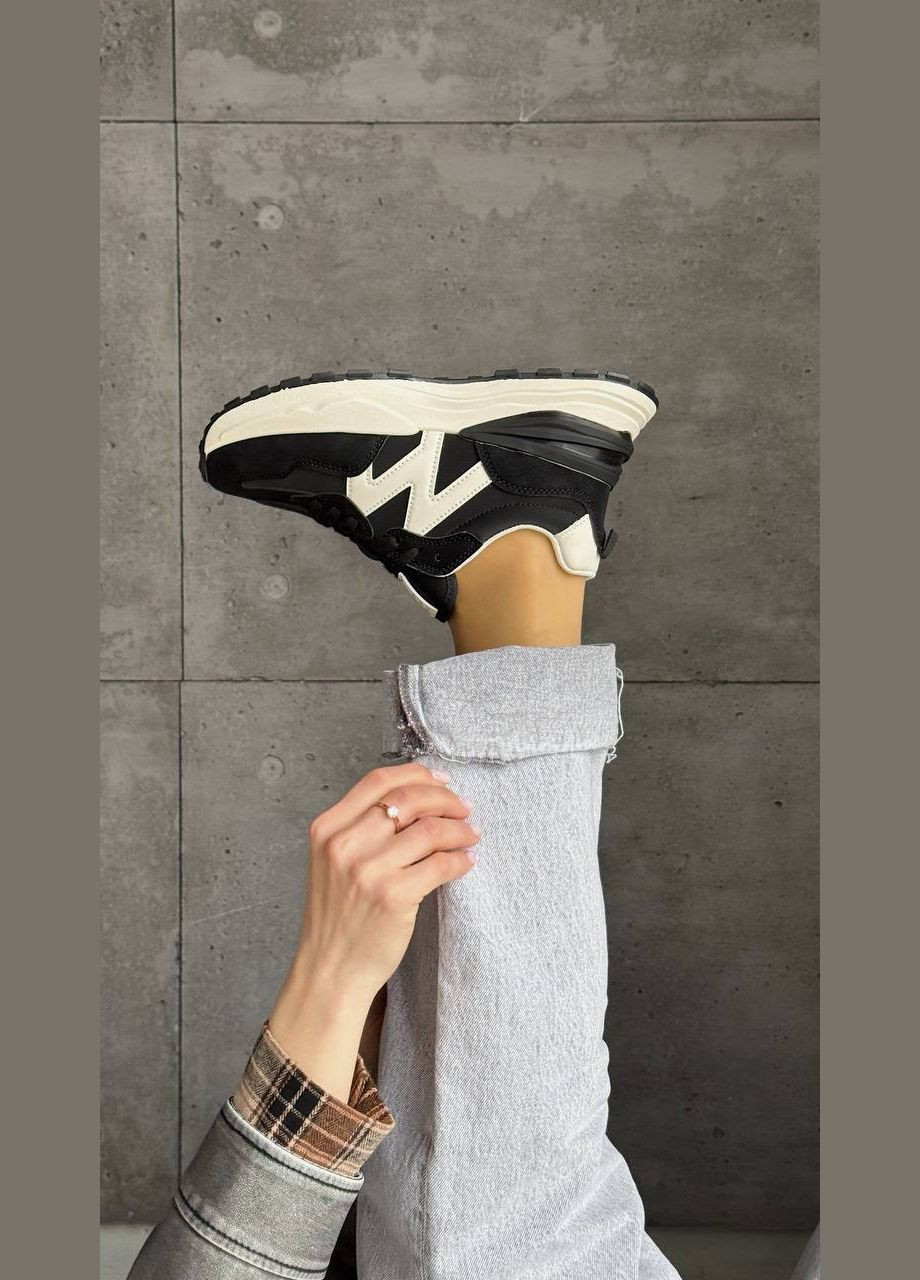 Жіночі чорні кросівки з еко шкіри (1992) No Brand чорні демісезони (330245793)