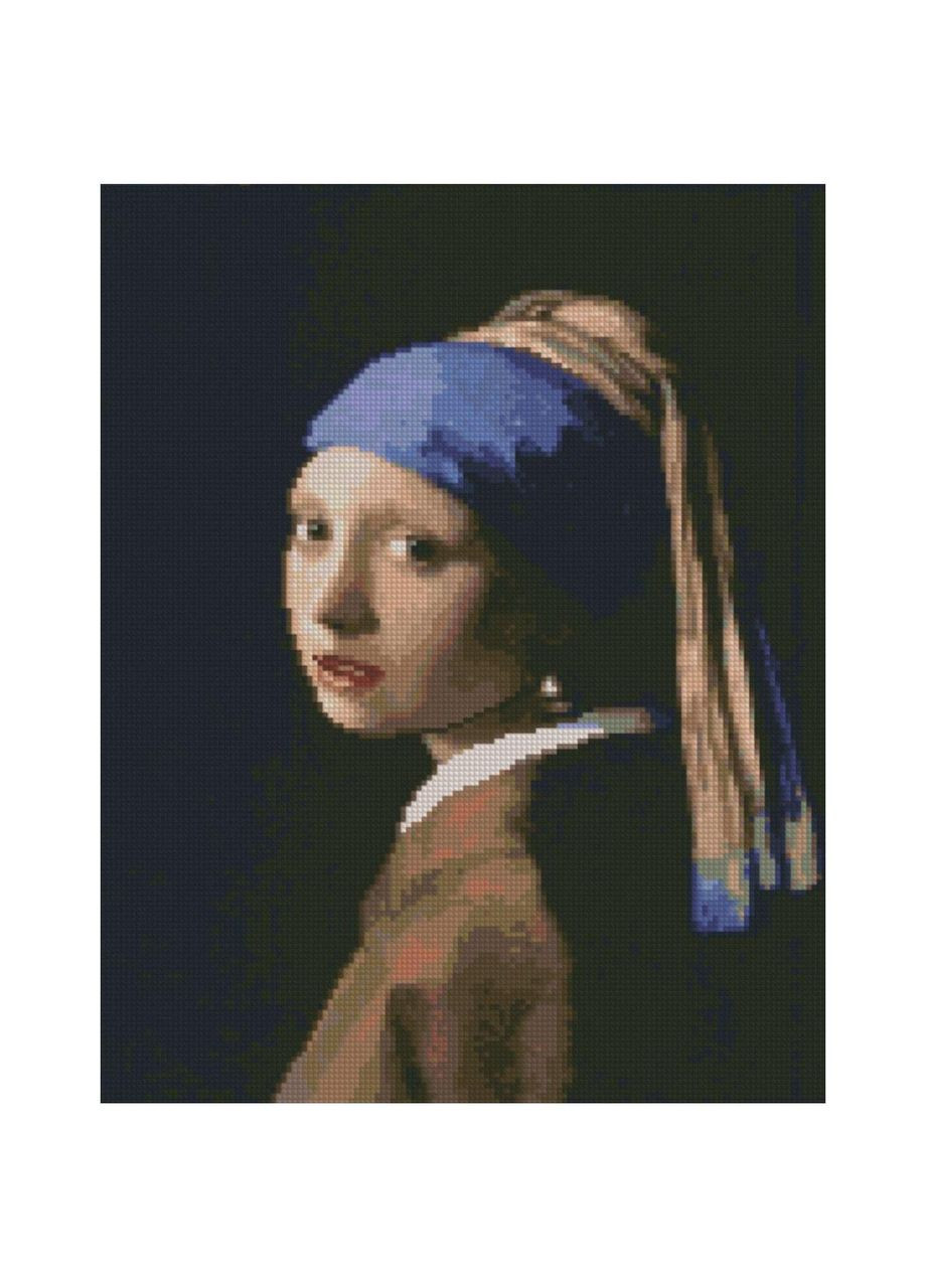 Алмазная мозаика для девочек 8+ Девушка с жемчужной сережкой хлопковая для творчества см Strateg (362430241)