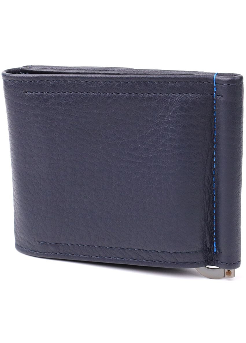 Вертикальний чоловічий затискач із зернистої натуральної шкіри 20862_1 (3595 navy) Синій Tony Perotti (361659696)