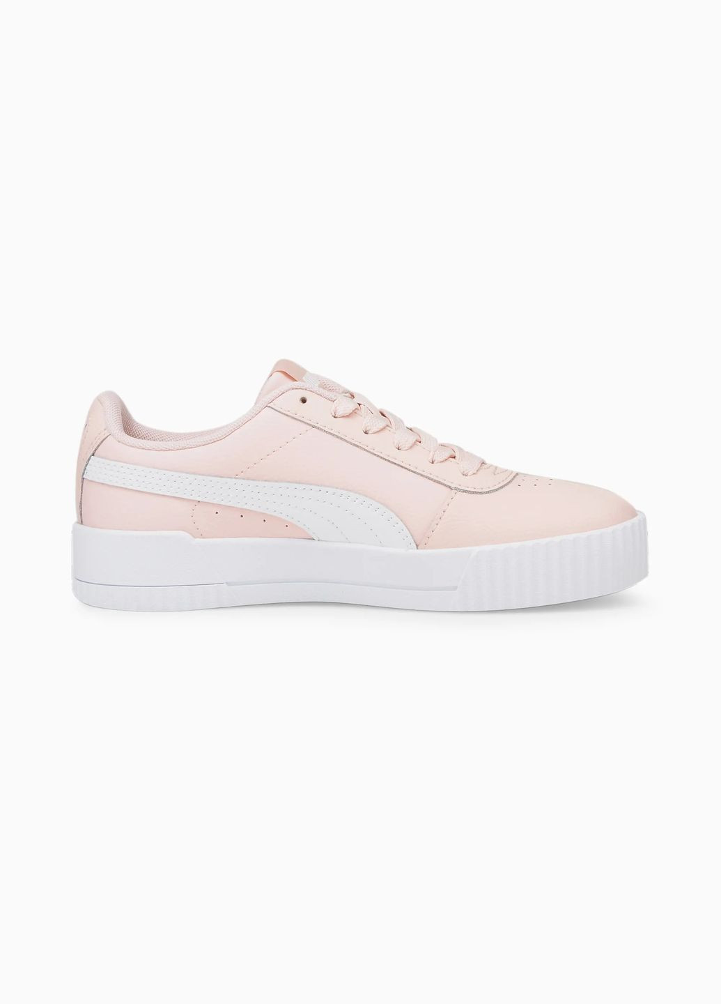 Розовые демисезонные кроссовки kids carina l chalk pink/white р. 4/35.5/22см Puma