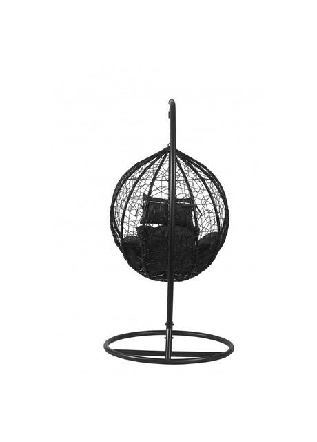 Підвісне крісло-гойдалка кокон B-015 чорно-сіре Bonro (349820360)