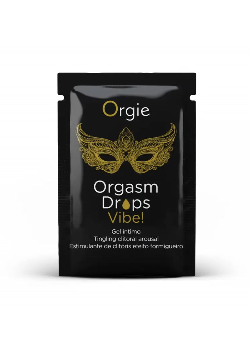 Кліторальні краплі із вібрацією зі смаком персика ORGASM DROPS VIBE!, 1 мл. Orgie (303630098)