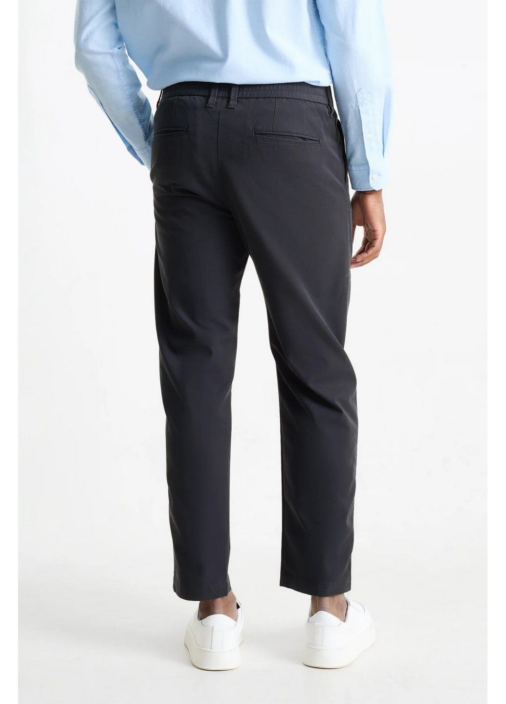 Темно-синие кэжуал демисезонные брюки C&A