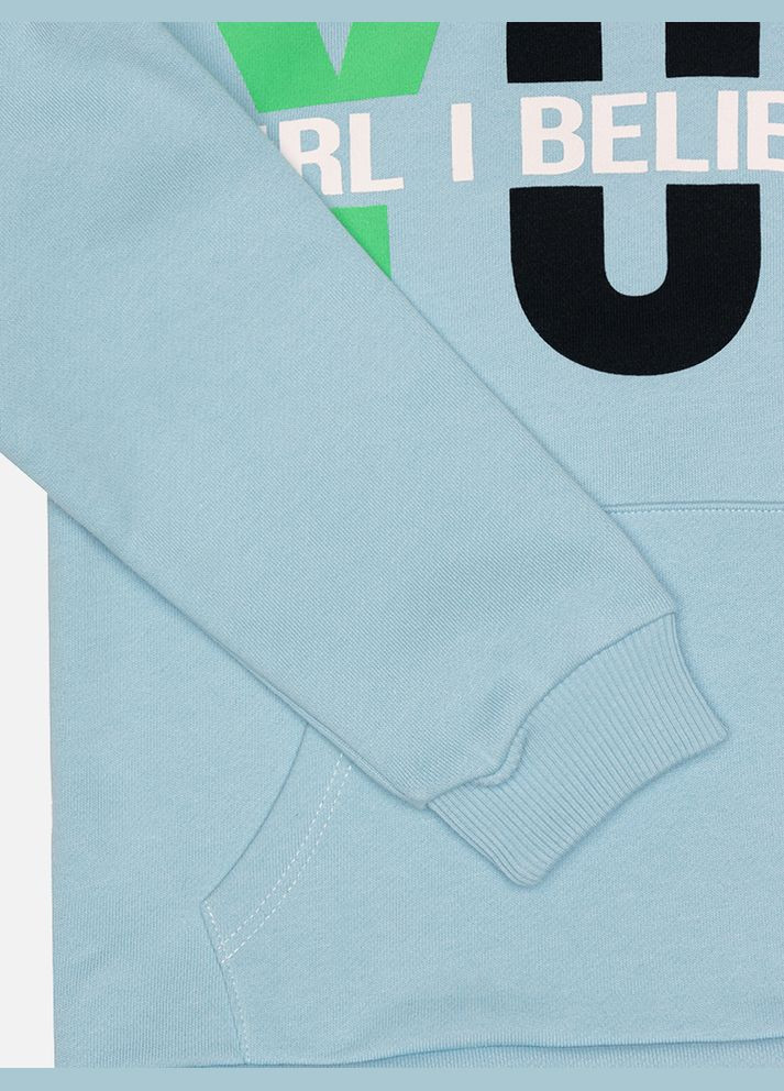 Худі для дівчинки колір блакитний CB-00209723 Wanex (316136598)