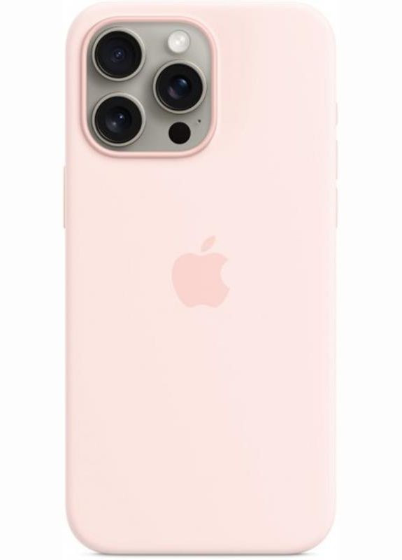 Чохол-накладка Silicone Case with MagSafe для iPhone 15 Pro Max Light Pink (MT1U3) Apple (341487823)