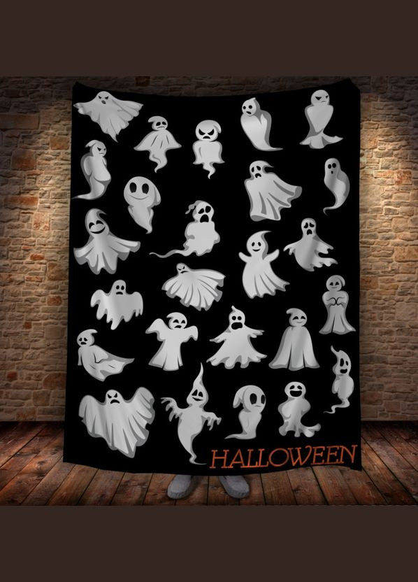 Плед с 3D принтом Хэллоуин Призраки Перша Креативна мануфактура PERFECTUS Плед (301870072)