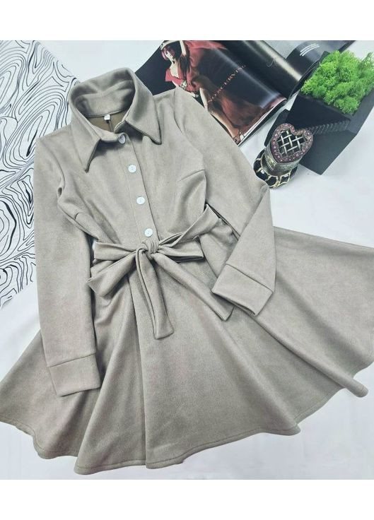 Зелена стильна сукня замш на дайвінгу розмір 116-164 No Brand (364211336)