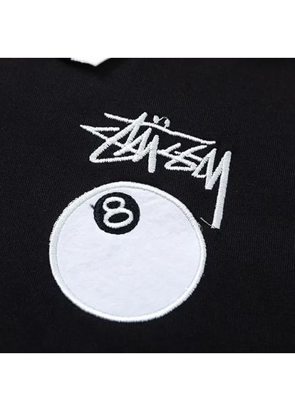 Черная футболка polo stussy, мужская футболка черного цвета No Brand