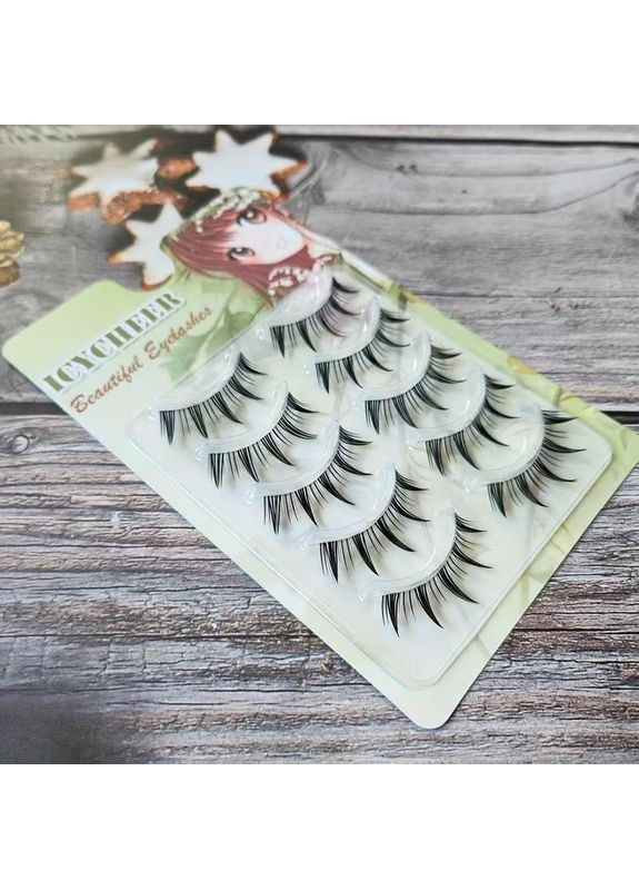 Накладні вії набір 5 пар в аніме стилі «Маленький Диявол» багаторазові C-завиток, 10-13 мм No Brand (370590731)