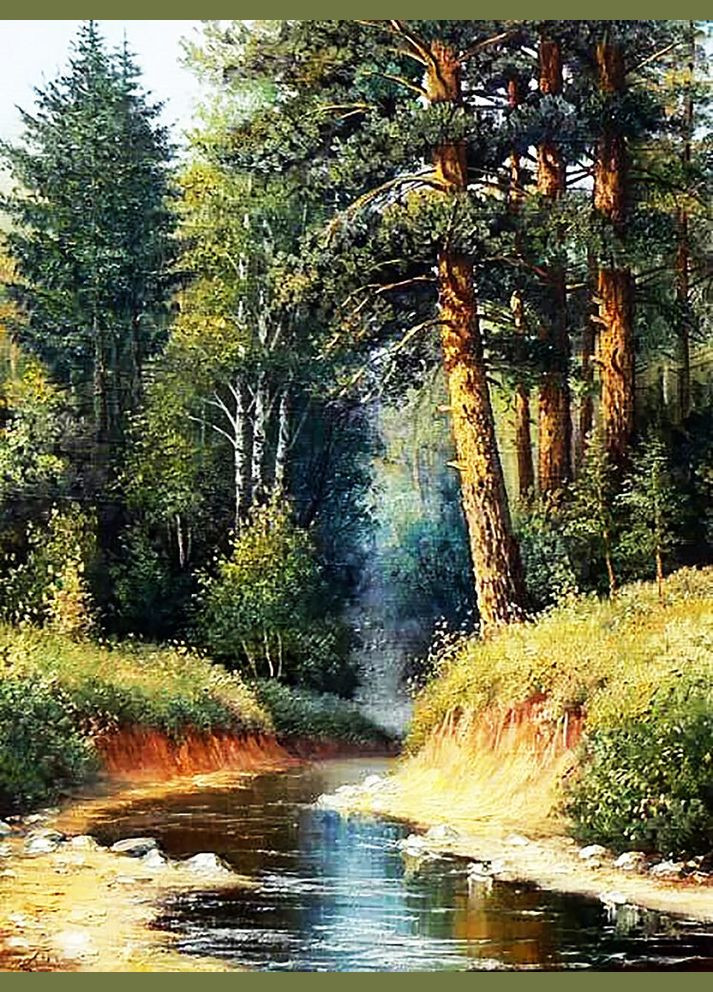 Набор алмазной вышивки "Сосновый бор" Чарівний діамант (333710865)